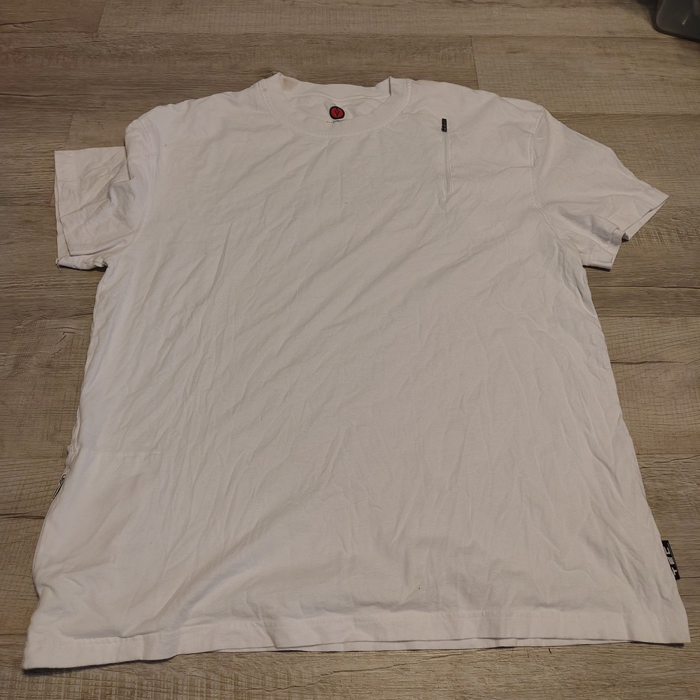 SCOTTEVEST TEC Performance T-Shirt Mens XXL White Zipper Pockets Travel‎ Utility